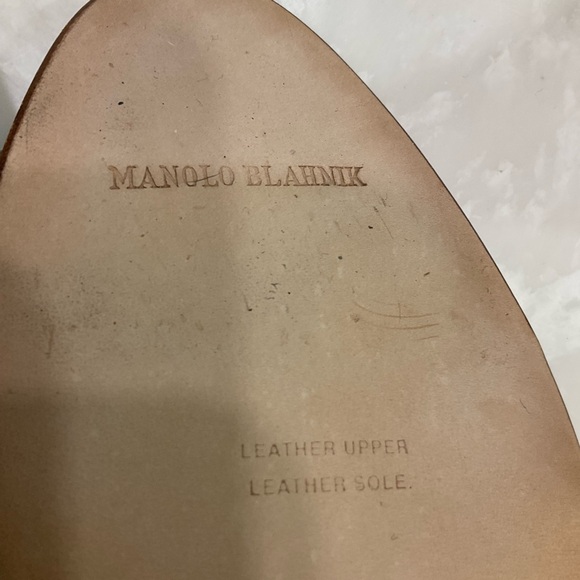 Manolo Blahnik Rhinestone Ankle Strap 4.25”Stiletto Sandal Crystal Heels, Sz 8.5 - Picture 16 of 16